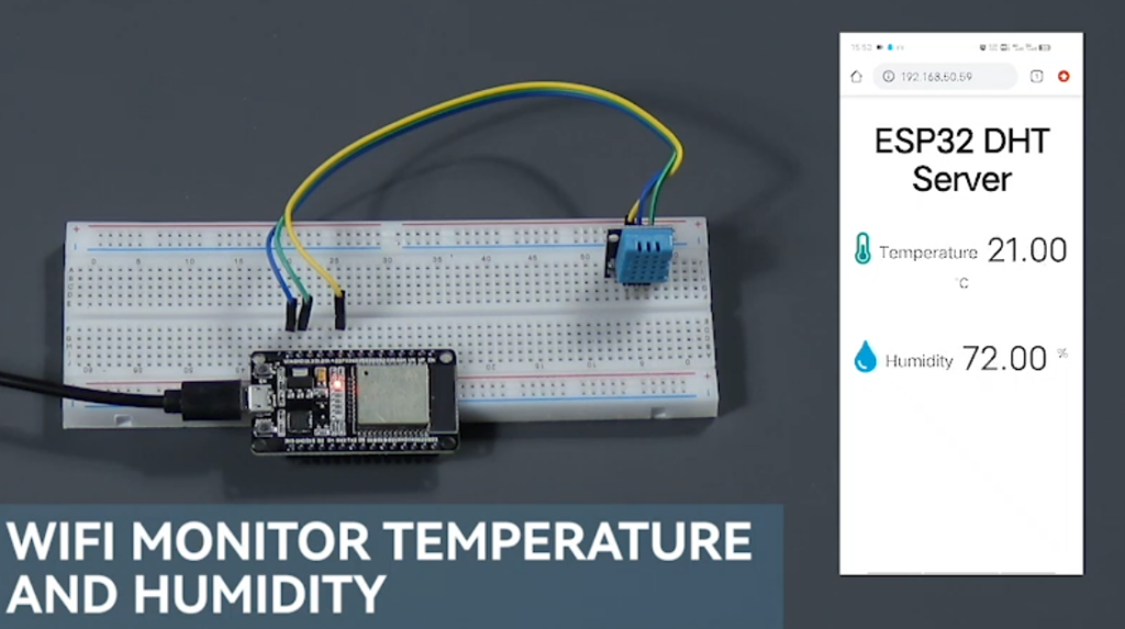 ESP32 WIFI MONITOR TEMPERATURE AND HUMIDITY - Tuoxin Electronics